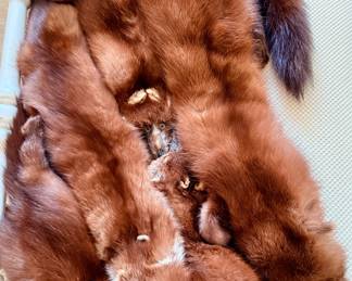 Vintage real mink collars