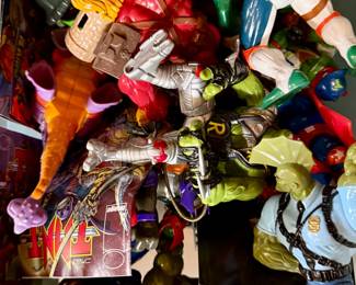 Assorted action figures