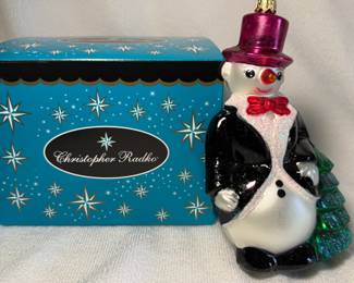 Christopher Radko "Snowgent" glass ornament