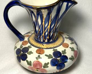 Vintage hand-painted ceramic pitcher from Holland (Gouda)