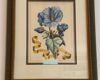 Framed art print titled "Floral Ribbon 3" from Caitlin Wilson Design