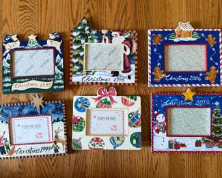 Hand painted annual Christmas picture frames (many more available)