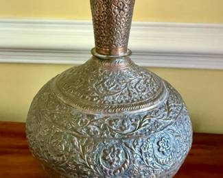 Vintage copper Indo-Persian Islamic vase