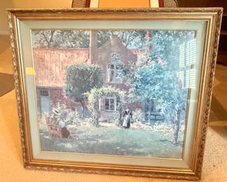 Framed print of "The Unpretentious Garden" by Gari Melchers