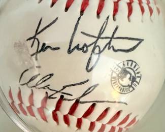 Atlanta Braves souvenir stamped autograph baseball
