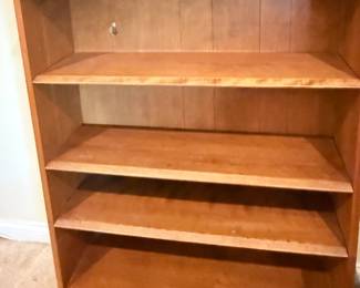 Wood bookshelves