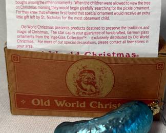 Old World Christmas "The Glass Pickle Ornament"