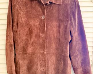 B. Moss brown suede jacket