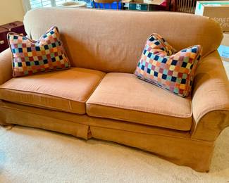 Rusty colored loveseat