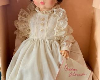Madame Alexander dolls with tags and original boxes