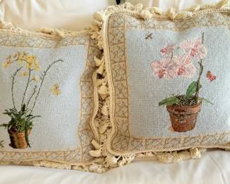 Hand stitched accent pillows