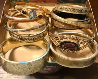 Vintage gold-filled bangles