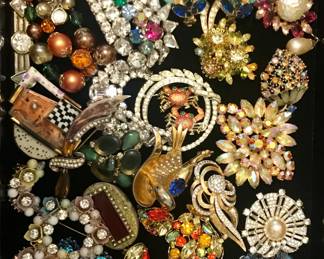 Vintage rhinestones from the 1940s-1960s
