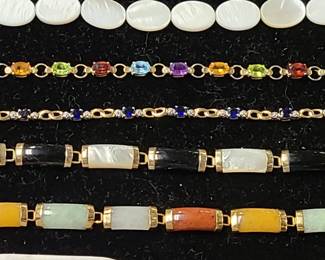 Assorted Gold bracelets