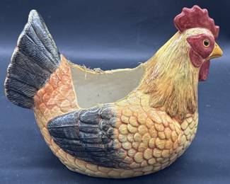 Country Farmhouse Rooster Planter