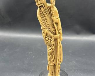 Vintage Alabaster Resin Chinese Confucius Figurine