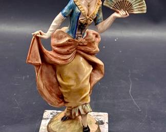 Vintage Fontanini Resin Figurine on Marble Base