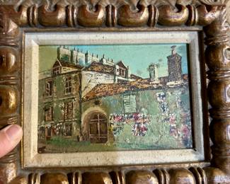 Hand painted souvenir painting, signed