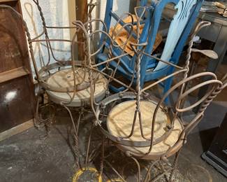 Vintage ice cream parlor chairs