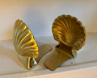 Brass shell bookends