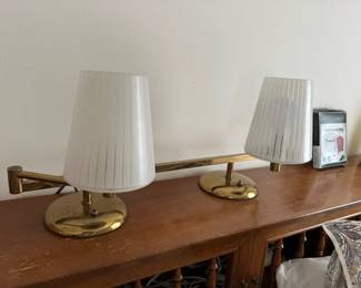 Vintage Double Swivel Arm Lamps