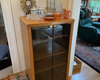 Stereo Cabinet, Lamp, Carnival Glass