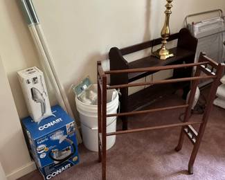 Antique Mission / Arts & Crafts Book Shelf, Blanket Rack, Clothes Steamers
