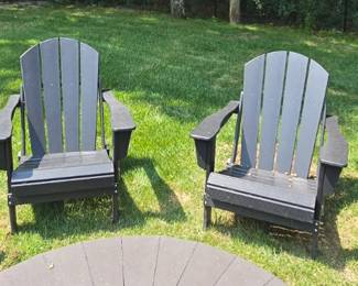 Folding plywood adirondack chairs 