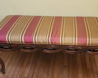Silk Upholstered Bench