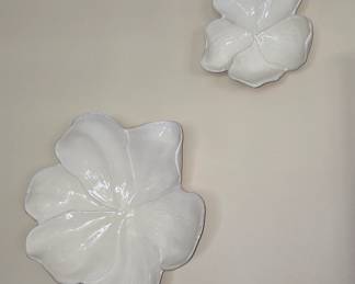 Global Views Ceramic Floral Wall Art - Made in Italy