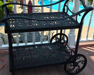 Cast Iron Rolling Cart