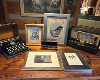 Antiques - Royal Typewriter, Short wave radio, Nautical Curio