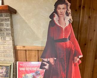 5' Scarlett O'Hara cardboard cutout and movie poster