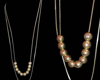 Vintage gold filled add a bead necklace