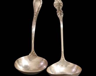 Fancy Antique Sterling plated Punch/ Soup ladles