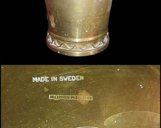 Brass Swedish Vase from Designer Lars Holmström Arvika
Firms Lars
More pics to post