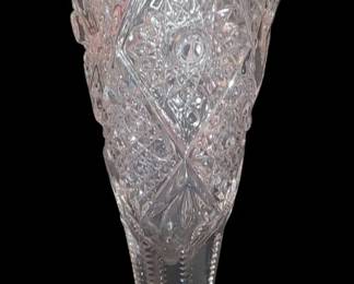 Early American Pressed Glass trumpet vase
11" tall