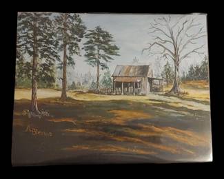 Cabin painting by Ann Lu