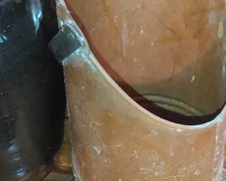 Antique - Rustic COPPER Double Handled COAL SCUTTLE.