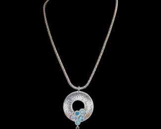 Brighton engraved necklace on cable chain