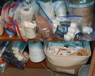 Crafters will enjoy buttons string sewing items yardsticks scissors and you name it it's here