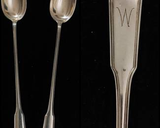 Antique Frank & Smith Sterling Ice Tea Spoons 