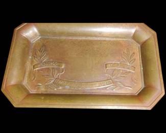 Antique bronze metal art advertising tray
Birthday greetings Louisville Kentucky