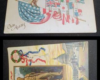 Early 1900s patriotic postcards