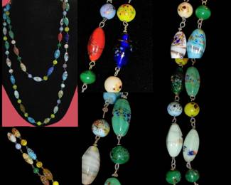 Vintage murano glass necklace very long