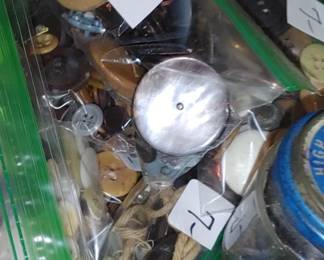 Antique buttons bagged up