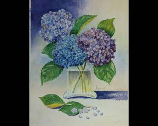 Painting by Ann Lu hydrangeas