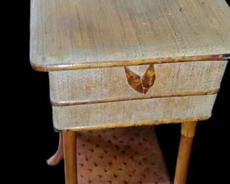 Antique bamboo and Rattan sewing box