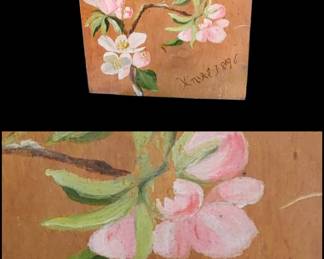 : Oil painting on a wooden artist's palette
Christmas 1890