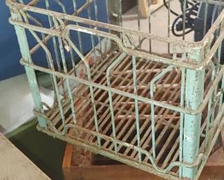Metal milk crate